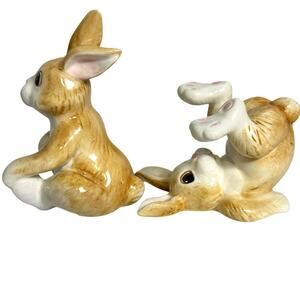 Fits and Floyd Vintage Tumbling Rabbits Bunnies-Set of Two